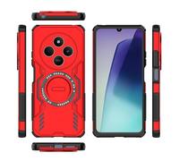 YRDUKJFDJ For XiaoMi RedMi 14C 4G(Foreign Version) Full Body Rugged Shockproof Hard Thin Solid Support Wireless Charging Case(Red)