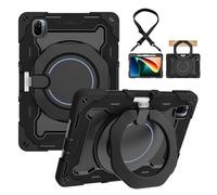 YRDUKJFDJ Heavy-Duty Protective Case for Xiaomi Mi Pad 5 / Mi Pad 5 Pro 11 Inch 2021, 360° Rotating Stand, Shoulder Strap, Pencil Holder & Handle Ring, Shockproof Cover for Kids & Adults(Black)