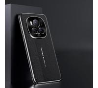 YRDUKJFDJ Leather Case For Honor Magic 6 Pro,Premium,Elegant PU Leather Phone Case with Camera Protection Shockproof Anti-Slip Stylish Texture Rugged Slim Phone Protective Cover(Black)