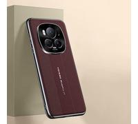 YRDUKJFDJ Leather Case For Honor Magic 6 Pro,Premium,Elegant PU Leather Phone Case with Camera Protection Shockproof Anti-Slip Stylish Texture Rugged Slim Phone Protective Cover(Red)