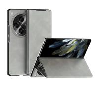 YRDUKJFDJ Leather For Oppo Find N3 Case,with Magnetic Closure Kickstand Hinge Protection Slim Fit-Drop and Scratch Resistant For Oppo Find N3 Case(Grey)