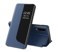 YRDUKJFDJ Phone Back Case For Huawei P30 Case Flip Leather Cover Clear View,With Kickstand Phone Case Smart Window Hard Flip Shockproof Protective Cover For P30 Case Clear View(Blue)