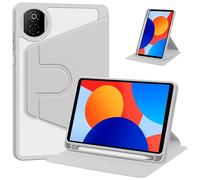YRDUKJFDJ Rotating Case for Honor Pad X7 8.7 inch 2025 Released - with Pencil Holder, Clear Hard Back Cover, 360° Rotating Stand & Auto Wake/Sleep(Grey)
