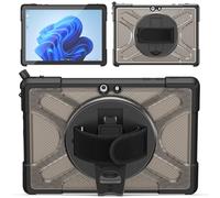 YRDUKJFDJ Tablet Case For Microsoft Surface Go 4/3/2/1 10.5 Inch - Rugged Kickstand Protective Case with Rotate Stand,Handle Stand Bumper Heavy Duty Shockproof Protective Cover(Grey)