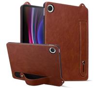 YRDUKJFDJ Tablet PC Bag, Case Compatible With Lenovo Tab 10.1"（TB-311XU）/ K10C TB-311FU Shockproof Stand Hand Strap Tablet Case Leather TPU Tablet Case(Brown)