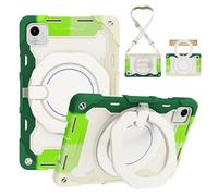 YRDUKJFDJ Tablet PC Bag, Case Kids Case Compatible with Honor Pad X9 Pro 11.5inch 2024,360° Rotatable Handle Stand Case Three-in-one Shatter-Resistant Shell, Drop-Proof,Shoulder Strap(RAINBOW GREEN)