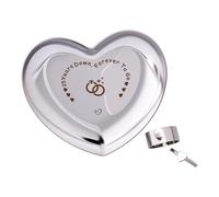 Yreamont 25 Years of Marriage Gifts for Couple Husband Wife Engraved Jewelry Organizer Tray for Husband Wife 25th Anniversary Matching Couple Rings for Hubby Wifey 20th Anniversary Steel Gifts