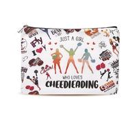 Yreamont Cute Make Up Bag for Women Girls Daughter Wife Mom Girlfriend Sister Friends Cosmetic Bag, colorful, S, Cheerleader