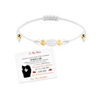 Yreamont Mothers Day Gifts for Mom Mother Natural Crystal Healing Bracelet for Women Mom Birthday Gift from Daughter, S, no gemstone