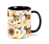 Yrebyou Bee Coffee Mug Novelty Tea Cup 11 oz Ceramic Mugs