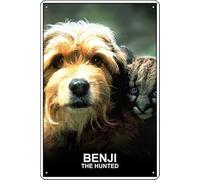 YRENBIYYONZ Benji the Hunted (1987) Movie Plaque Poster Metal Tin Sign 8"" x 12"" Vintage Retro Wall Decor