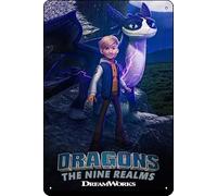 YRENBIYYONZ Dragons: The Nine Realms (2021) Show Plaque Poster Metal Tin Sign 8"" x 12"" Vintage Retro Wall Decor