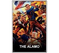 YRENBIYYONZ The Alamo (1960) Movie Plaque Poster Metal Tin Sign 8"" x 12"" Vintage Retro Wall Decor