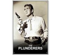 YRENBIYYONZ The Plunderers (1948) Movie Plaque Poster Metal Tin Sign 8"" x 12"" Vintage Retro Wall Decor