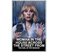 YRENBIYYONZ The Woman in the House Across the Street from the Girl in the Window (2022) Show Plaque Poster Metal Tin Sign 8"" x 12"" Vintage Retro Wall Decor