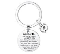 Yrerndre Dad Keyring Dad to Be Gifts for New Daddy Gift for Father’s Day Gifts New Parents Gift for Daddy to Be Present for Fathers Birthday Christmas Presents First Time Father Gifts Dads Jewelry