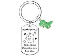 Yrerndre Funny Mum Gifts for Mummy Keyring Mummysaurus Keyring Mother’s Day Gifts from Son Daughter Funny Dinosaur Gift for Mummy Mother Mama Mum Christmas Birthday Present