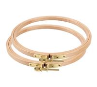 YREYBN 2Pcs Embroidery Hoops, Small Embroidery Hoop, Cross Stitch Hoop and Frame Set, Mini Embroidery Hoops for Cross Stitch Kits, 3 Inch Beechwood Embroidery Rings