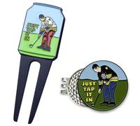 YREYBN Golf Ball Marker and Divot Repair Tool Set with Hat Clip, Practical Golf Accessories for Course Maintenance and Ball Marking, Convenient Golf Gifts for Players