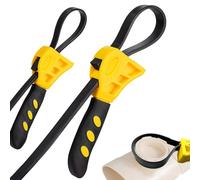 YREYBN Rubber Strap Wrench, 2pcs 550mm and 600 mm Strap Pipe Wrench Adjustable, Strap Wrench for Jar Opener, Pipes, Plumbing, Shower Head, Water Filter, Oil Filter