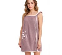 YREYBN Towel Dress, Women's Wearable Bath Towel Wrap with Velcro, Soft Fluffy Quick-Dry Cover Up for Bathroom, Beach, Spa, Home Relaxation, 80×135 cm, Muted Purple