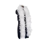 YREYBN White Feather Boa, 40 Grams 2MWhite Feathers, Feather Boas Whites Feather Boa Turkey Feathers for Dancing, Carnival,Christmas,Wedding Centerpieces,Costume,Concert and Home Decoration (White)