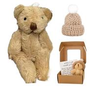 YREYBN Worry Bear in a Box, Little Bear in a Box for Stress Relief and Comfort, Soft Plush Mini Teddy Bear, for Children, Teens, and Adults