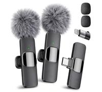 YRF Wireless Lavalier Microphone for iPhone - iPad, Android Phone, Mini Lapel Mic with Noise Reduction and Crystal Sound for Video Recording, Vlogging, TikTok, YouTube