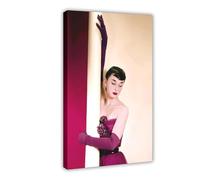 YRGJLK Exclusive Art Charismatic Actress Audrey Hepburn Vintage Portrait Poster 6 Canvas Poster Wall Art Decor Print Picture Paintings for Living Room Bedroom Decoration 08x12inch(20x30cm)