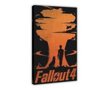 YRGJLK Fallout 4 Video Game Art Poster Gaming Room Gamer Gift Vintage Boys Room Decor 2 Canvas Poster Wall Art Decor Print Picture Paintings for Living Room Bedroom Decoration 08x12inch(20x30cm)