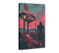 YRGJLK Fallout New Vegas Video Game Art Poster Gaming Room Gamer Gift Vintage Boys Room Decor 2 Canvas Poster Bedroom Decor Landscape Office Room Decor Gift 12x18inch(30x45cm)
