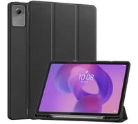 YRH for Lenovo Idea Tab Plus 12.1 inch Case 2025 with Pen Holder, Back Soft TPU Protective Tablet Cover with Auto Sleep/Wake (Black)