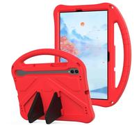 YRH for Samsung Galaxy Tab S10 Lite/Tab S10 FE/Tab S9 FE (10.9-in.), Kids EVA Foam Child Tablet Case, Portable Hand Grip & Multi-Angle Stand Cover, Red