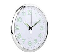 YRHH Luminous Wall Clock Without Ticking Noises, Wall Clock Modern Quartz Soundless, Radio Clock with Arabic Numerals Glow In The Dark, for Living Room, Bedroom