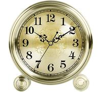 YRHH Silent Table Clocks, Brass Desk Clocks, Personality Mantel Clocks , Modern Home Decor, for Living Room, Fireplace, Office, Kitchen Mantel Clock