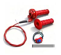 YRHHBYH 7/8 22mm Twist Throttle Accelerator Handle Grips for Pit Bike Mini Bike Throttle Cable Kit 4-Stroke Dirt Bike Pocket Bike for 50cc 90cc 110cc 125cc150cc 200cc 250cc (Red)