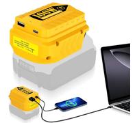 YRhplm PD100W USB Battery Adapter for Dewalt 20V Battery, with Type-C Port & USB Port for Dewalt 20V Battery & Electronic Device and Phone Charger(No Battery)