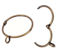 Yrhrol 40 Pcs Openable Curtain Rings with Eyelets Antique Brass 1.26Inch Strong Metal Heavy Duty Rustproof Metal Drapery Rings, Curtain Rings for Bathroom, Living and Guest Room