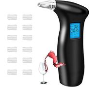 YRHWS Breathalyzer & Alcohol Tester with 12 Mouthpieces, Portable Alcohol Breath Tester Professional Breathalysers with LCD Display Digital Fast, High Accuracy