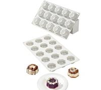 YRIHJIXQ Silicone Cake Moulds for Baking Muffin Cupcake Cases Chocolate Moulds 15 Cavities Non Stick