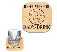 Yritioa Dad Gifts, from Son,Gift for Daddy from Daughter,Thick Dad Coaster,Daddy Christmas Birthday Gifts,Best Step Dad Presents Who Wants Nothing,Papa Coaster Present