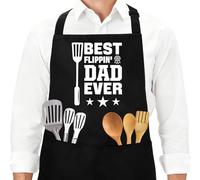 Yritioa Daddy Gifts,Dad Gift from Daughter,Daddy Apron Adjustable Kitchen Cooking Bib,Father's Day Gifts,Cooking Gift for Men,Dads Aprons Funny for Cooking,Black Apron with Pockets,Dads BBQ Aprons
