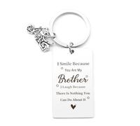 Yritioa Gifts for Brother,Brother Birthday Gifts,Brothers Gift,Gift for Brothers Adult,Keyring,Presents Under 5 Pounds