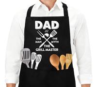 Yritioa Presents for Dad,Daddy Gifts from Daughter,Daddy BBQ Apron,Father's Day Gifts,Mens Aprons for Cooking Funny,Dad Gift from Son,Father Apron Adjustable Kitchen Cooking Bib,Chef Gift for Men
