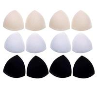 Yrlehoo 6 pairs Bra Pads Bikini Bra Inserts Removable Push Up Breast Pads Bathing Suit Sport Bra Pads Sponge Pads, in 3 colors