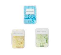 yrlfiot 3 Boxes (300 pcs) Portable Hand Washing Soap Sheets, Scented Mini Paper Soap, Disposable Soluble Soap for Travel, Camping, Indoor, Outdoor, Hiking (Mix) (Blue Milk+Yellow Lemon+Green Jasmine)
