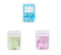 yrlfiot 3 Boxes (300 pcs) Portable Hand Washing Soap Sheets, Scented Mini Paper Soap for Travel, Camping, Indoor, Outdoor, Hiking (Mix) (Pink Rose+Blue Milk+Green Jasmine)