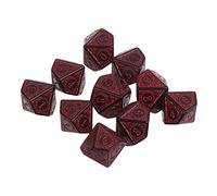 YROHGKPN 10Pcs 5 Colors Multifaceted Dice D10 Polyhedral TRPG Games Set Board Game Entertainment Kit