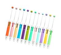YROHGKPN 12Pcs Beadable Multicolor Pen 4 Color in 1 Ballpoint Retractable Multicolor Ballpoint for Writing Noting Marking Beading