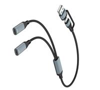 YROHGKPN 1PC 2/3 In1 USB/Type C Host Power Splitter Adapter to Type C Male Female Cable for Charging and Data Cable Adapter
